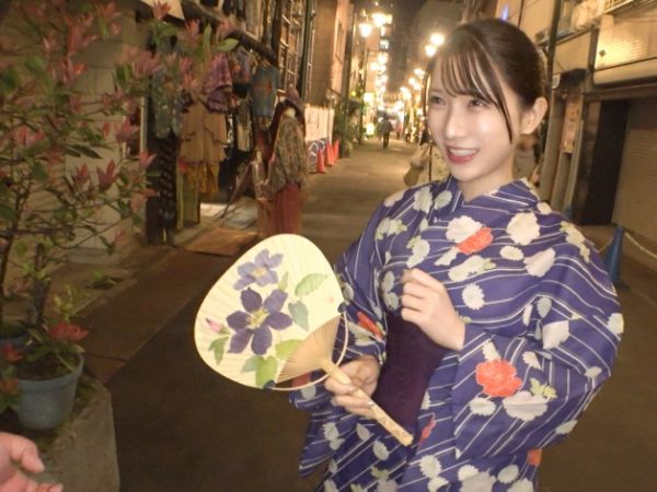 【浴衣美女の浮気現場】『ダメ…彼氏が…』夏祭りの夜、彼氏待ちの浴衣美人をナンパ！美乳丸出しでホテルに連れ込み、彼氏以外のチ●ポで感じまくる！♡